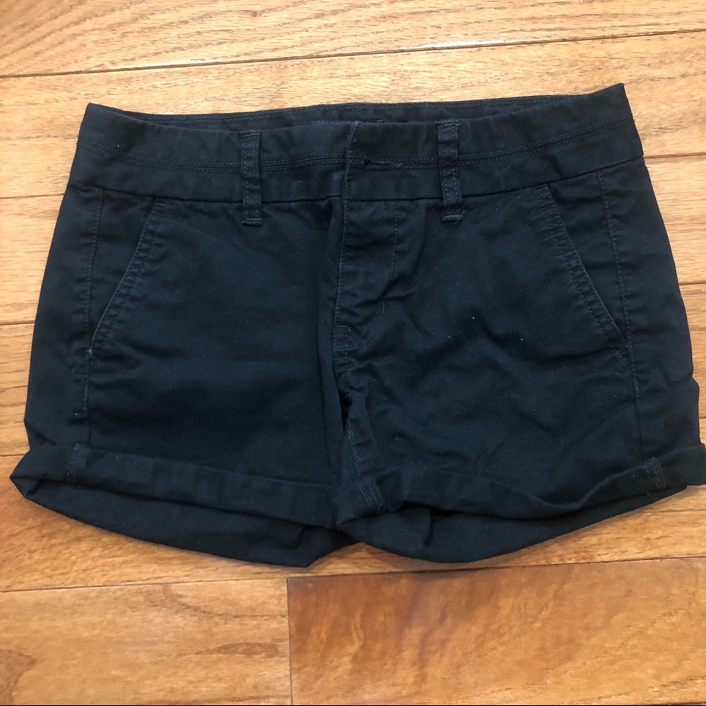 American Eagle Black Midi Shorts